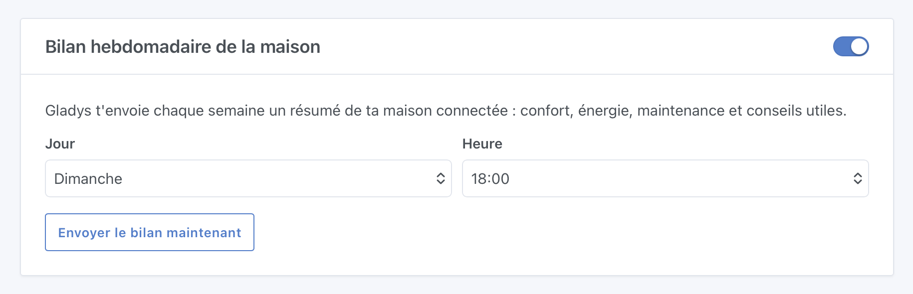 Configurer le bilan hebdomadaire IA