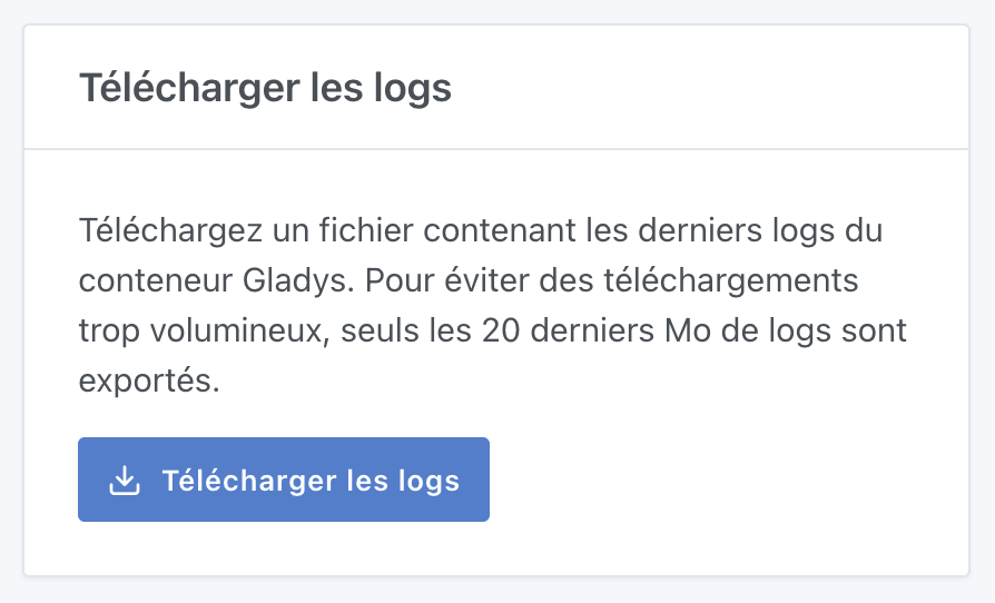 Télécharger les logs système