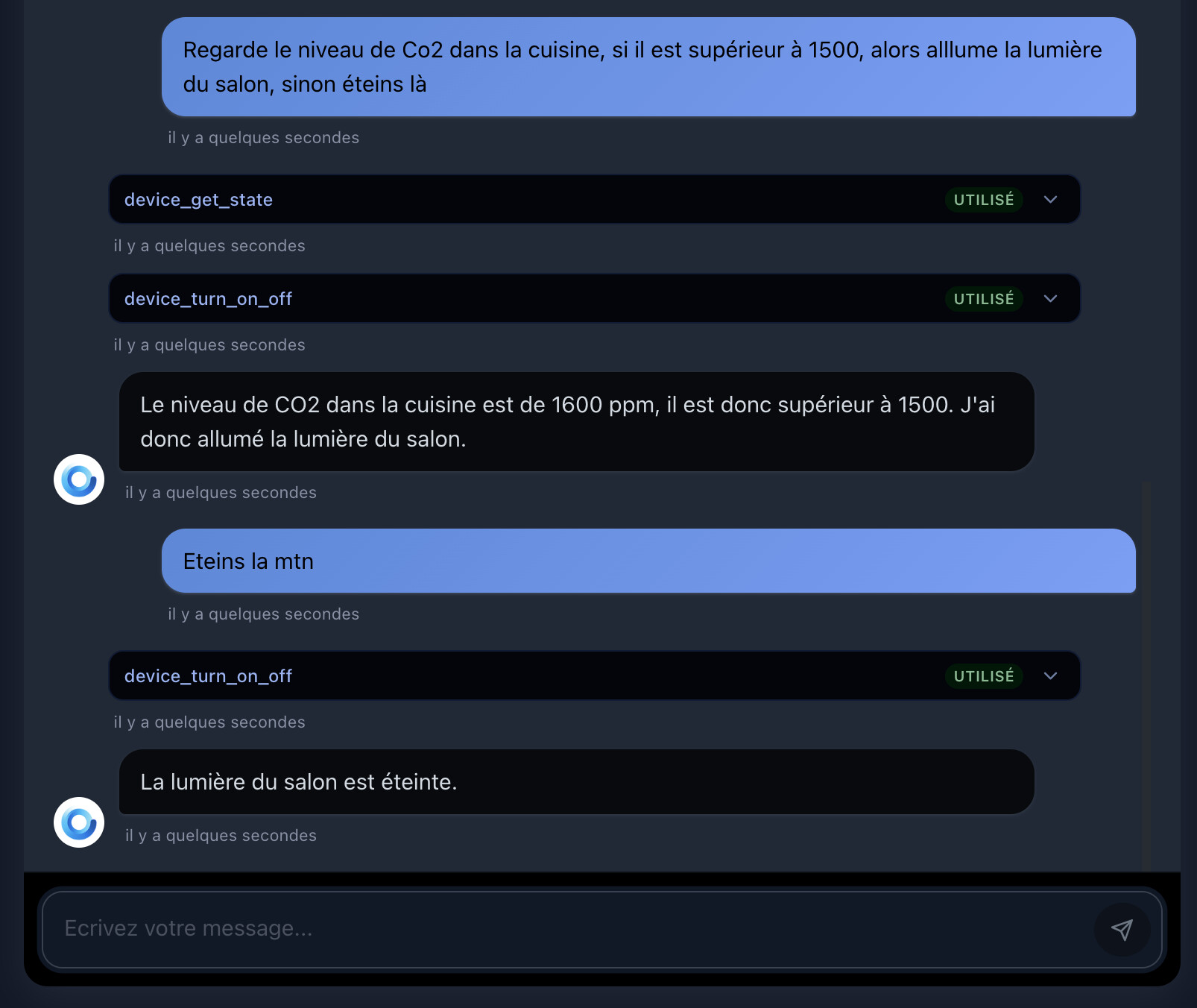 Interface de chat repensée