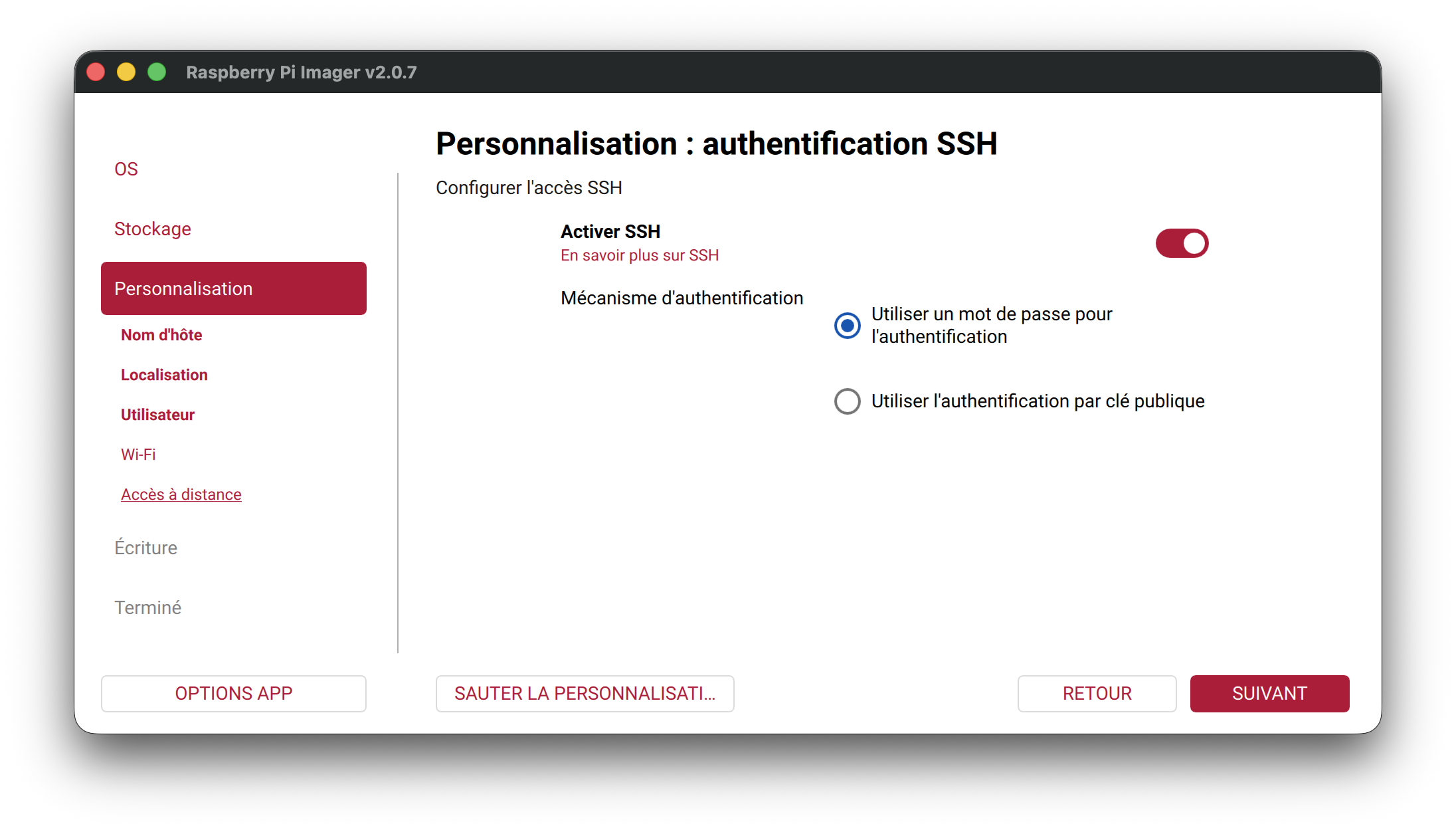 Activer SSH